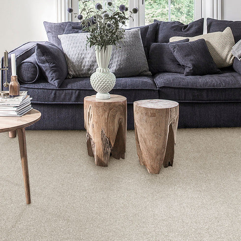 Invictus Aurelius luxury deep pile carpet in Mist –stain-resistant, fade-resistant, and ultra-soft.