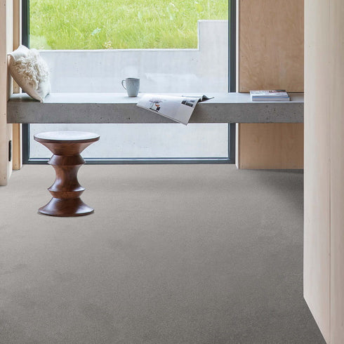 GAIA® Indus 95 carpet in a rich, deep grey tone, crafted from 100% recycled polyester for a luxurious, durable, and eco-friendly flooring solution.