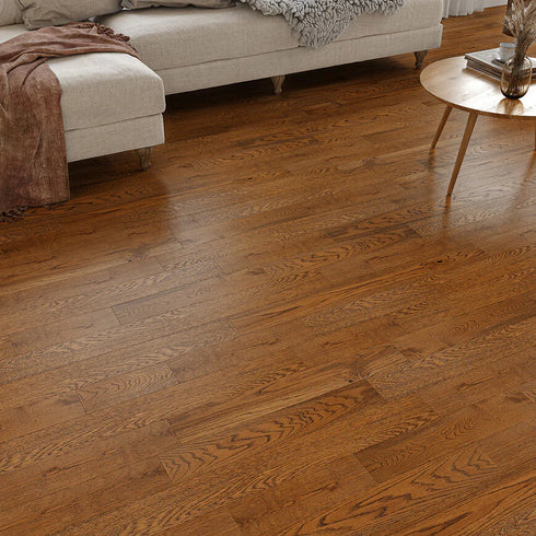 Luxury living room featuring Hoxton Engineered Oak flooring by LuxeFloors Co. – rich oak tones, durable engineered wood construction, and a timeless finish.