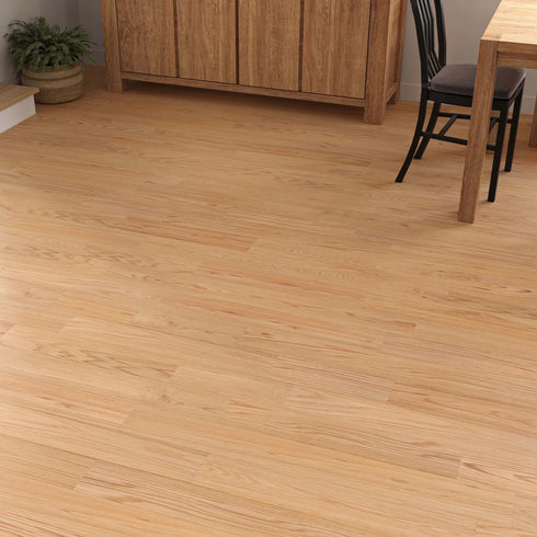 A closer view of Kensington Engineered Oak flooring by LuxeFloors Co., highlighting its premium craftsmanship, natural grain definition, and durable lacquered surface – perfect for luxury interiors.