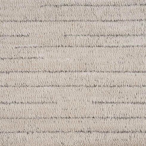 Nourison Andes Ridge Broadloom Carpet in Ivory – a luxurious, textured wool blend carpet with modern linear detailing.