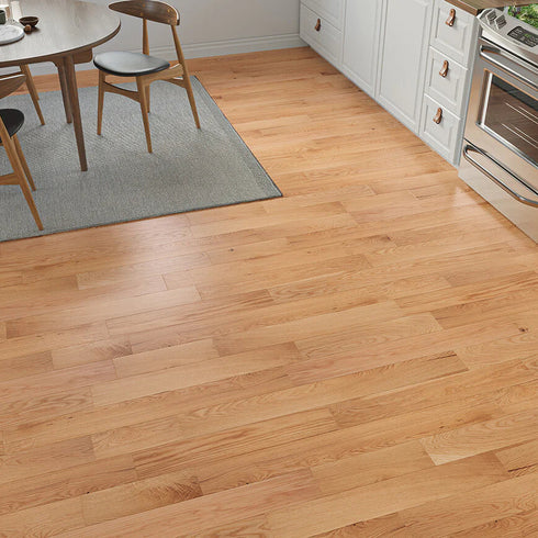 Bright kitchen featuring Shoreditch Engineered Oak flooring by LuxeFloors Co. – premium engineered wood with a smooth, warm oak tone for a stylish and durable foundation.