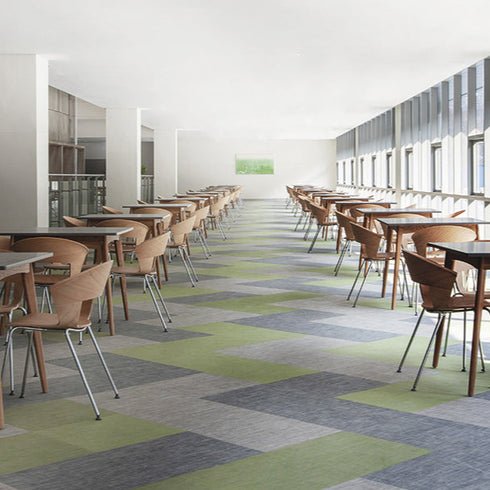 Strata - Weave+ luxury vinyl tile, with unique and highly customisable designs in a commercial setting.