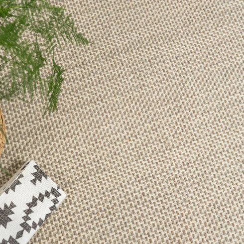 ITC Elba carpet in beige, seamlessly blending into a naturally styled room, enhancing the space with its soft texture and timeless elegance.